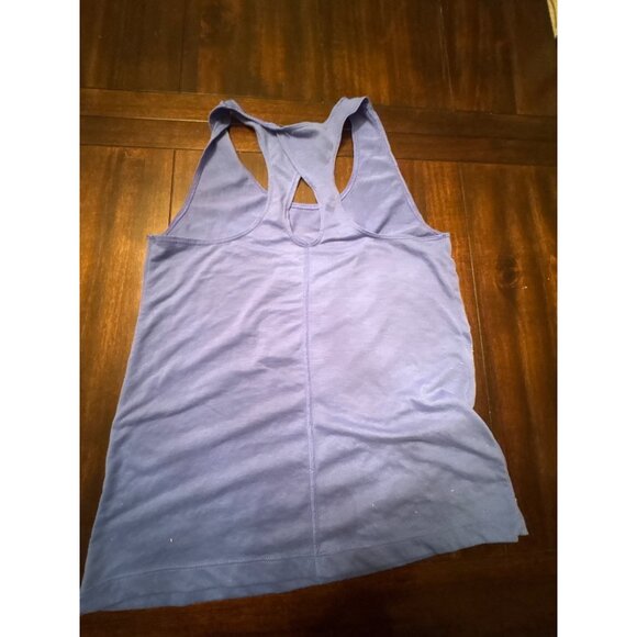 Nike Womens Dri-Fit Racerback Tank Top XS Blue Yellow Swoosh - Picture 4 of 7